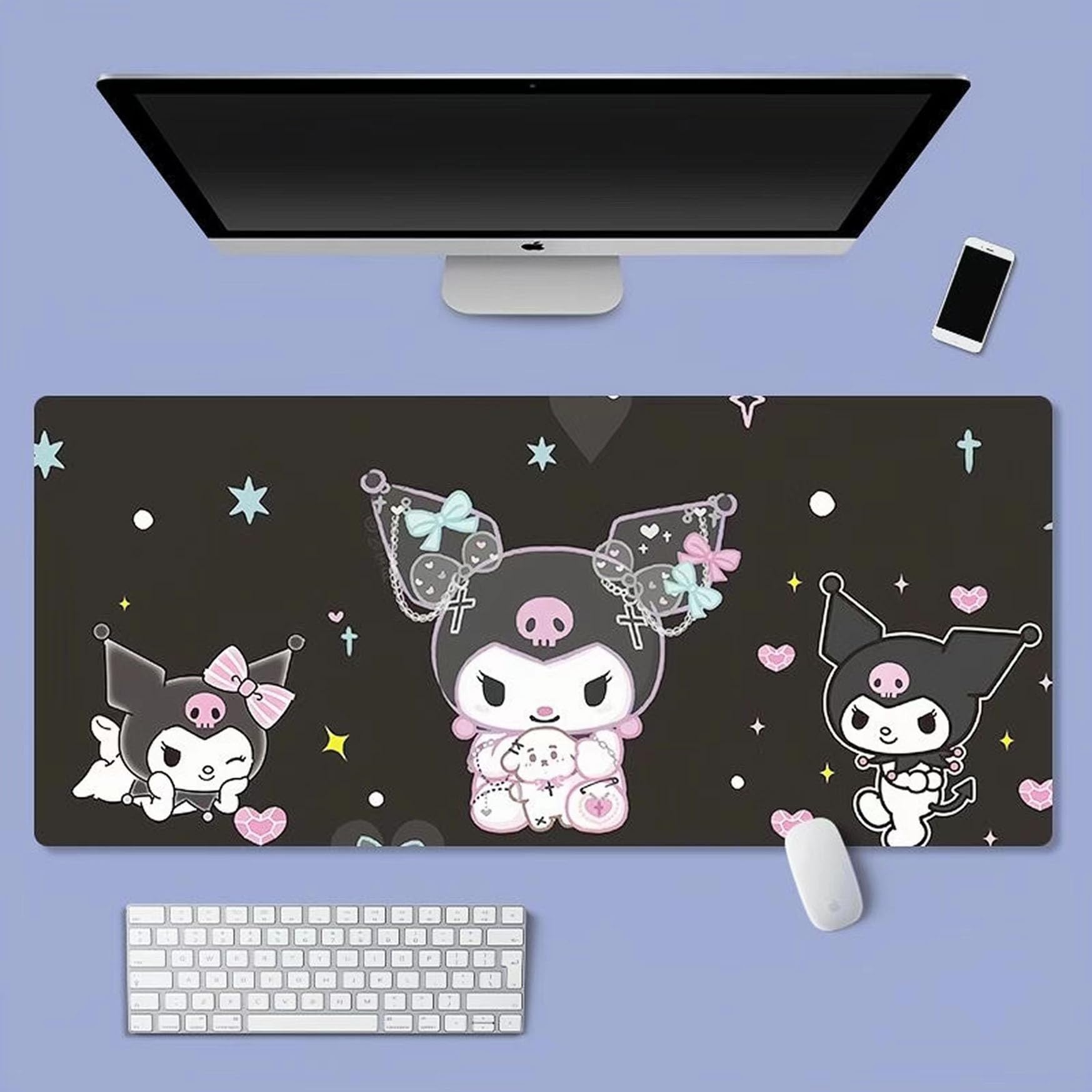 クロミ 超大型 マウスパッド 80 x 30cm シナモン プレミアム ほつれ