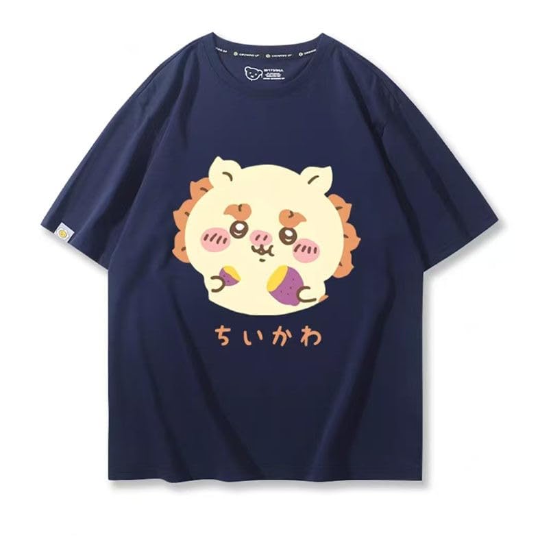 ちいかわ うさぎ ハチワレ Tシャツ 半袖 通気性 吸汗性 ゆったり