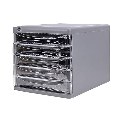 デスクトップ ファイルキャビネット ロック付 オフィス 収納 キャビネット PP素材 モダン シンプル 27x36cm 空間活用 模様替え 整理 事務の画像