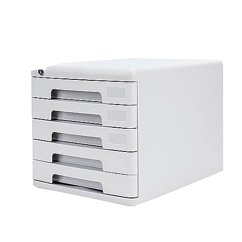 デスクトップ ファイルキャビネット ロック付 オフィス 収納 キャビネット PP素材 モダン シンプル 27x36cm 空間活用 模様替え 整理 事務の画像