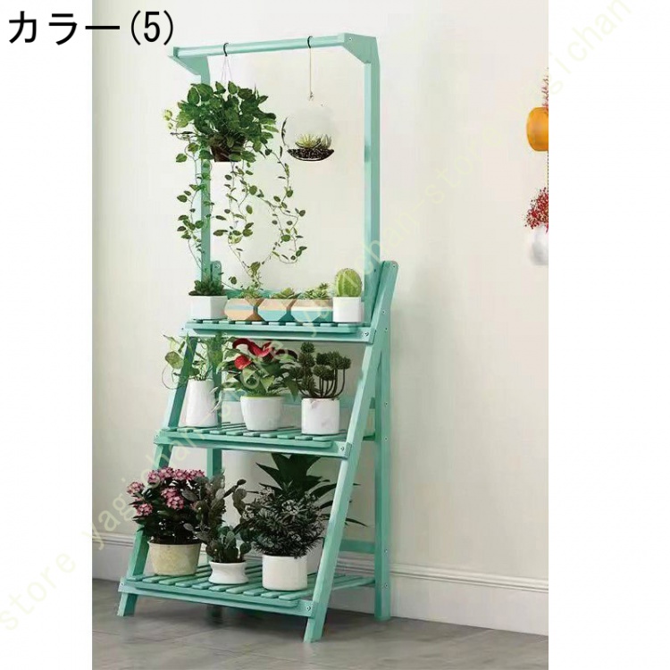 ガーデンラック プランターラック 折りたたみ 花置き棚 天然竹製