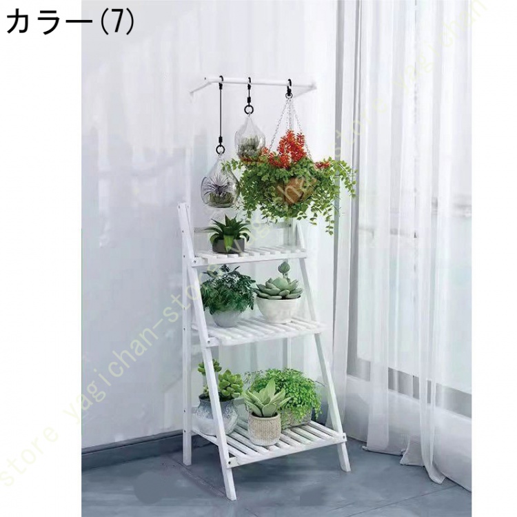 ガーデンラック プランターラック 折りたたみ 花置き棚 天然竹製