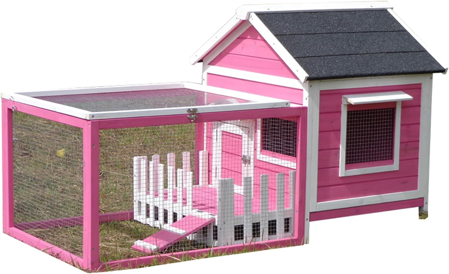 木製鶏小屋 大型鶏舎 家禽ケージ 屋外 ウサギケージ バニーケージ ウサギ 犬 猫 リス ハムスター 複数のドア付き 取り外し可能なトレイ お手入れが簡単組み立て_2