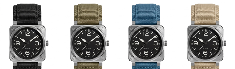 ベル&ロス Bell&Ross 用 ベルト 非 純正 24mm ベルクロストラップ BR01