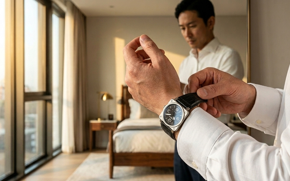 ベル&ロス Bell&Ross 用 ベルト 非 純正 24mm 本革 BR01 BR03 BR-X1