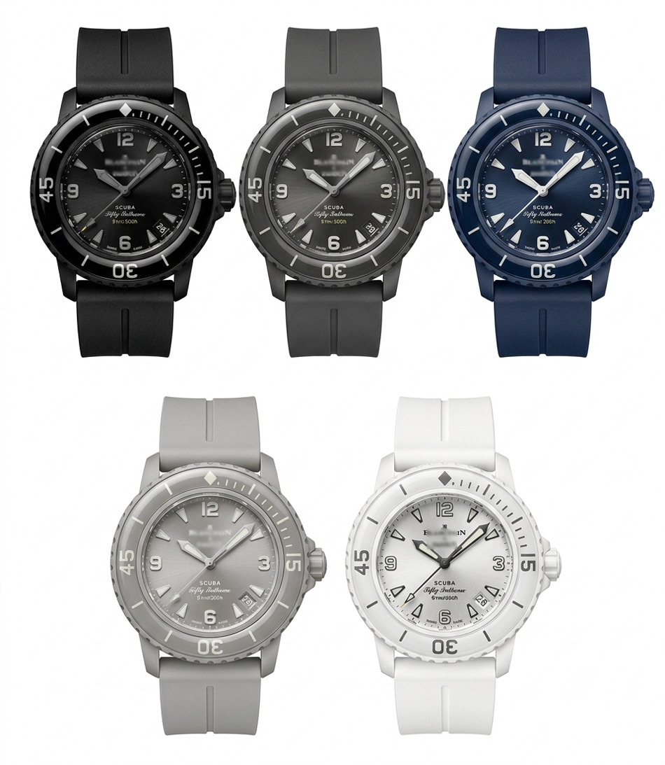 ブランパン スウォッチ (Blancpain x swatch) 用 ラバーベルト 22mm