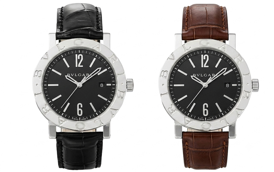 ブルガリ(BVLGARI)向け」時計 ベルト 19mm 20mm 革 型押し クロコ 非