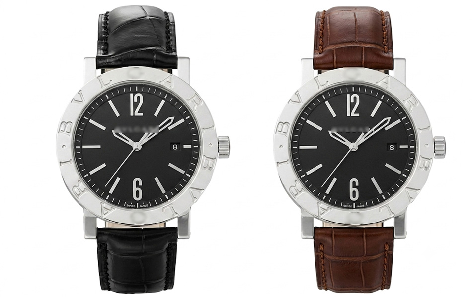 ブルガリ(BVLGARI)向け」時計 ベルト 19mm 20mm 革 型押し クロコ 非