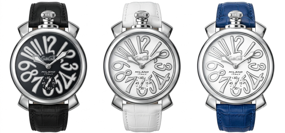 ガガミラノ Gaga Milano 用 ベルト 非 純正 24mm マヌアーレ 48mm 本革
