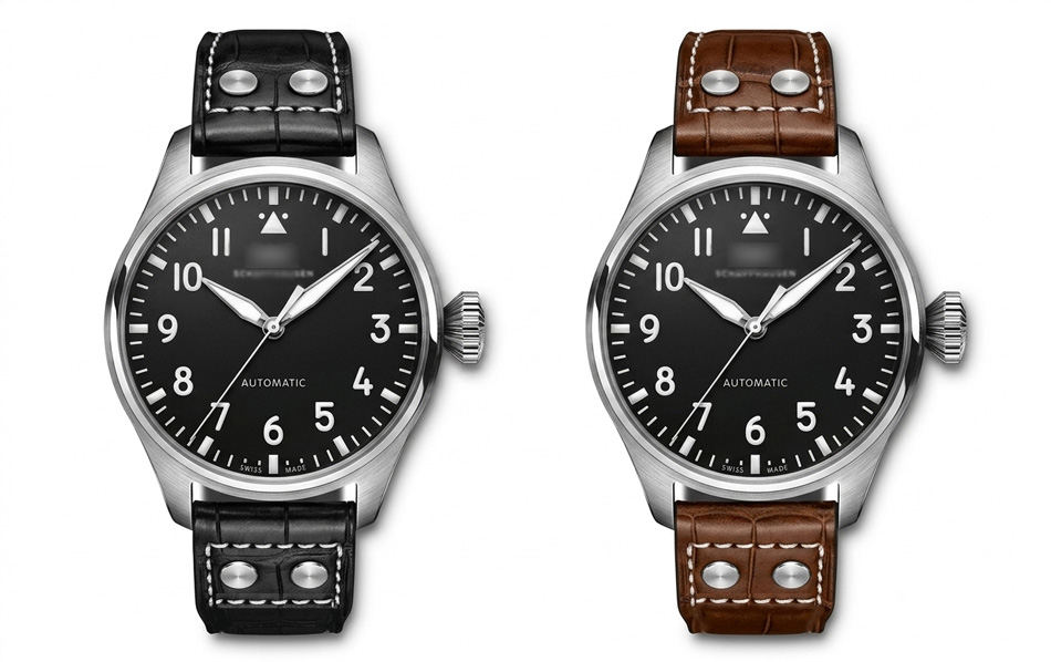 IWC 用 ベルト 20mm 21mm 22mm 非 純正 本革 Dバックル クロコ 型押し