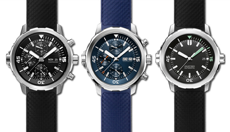 IWC 向け」輸入王オリジナル アクアタイマー 用 ラバーベルト
