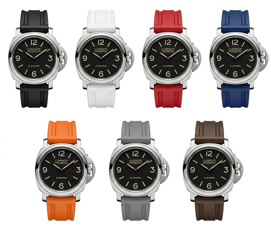 パネライ PANERAI 用 ベルト 40mm 非 純正 ラバーベルト 22mm D