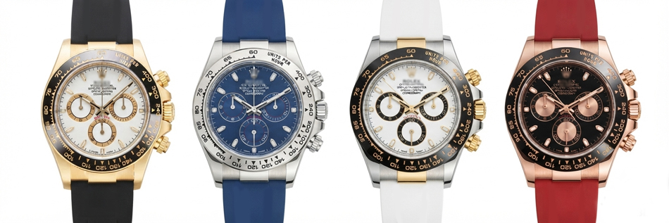 ロレックス ROLEX 用 ベルト 20mm 非 純正 ラバーベルト パターン4