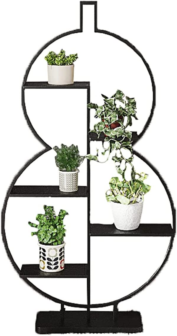 フラワースタンド 室内/屋外 5 段 ひょうたん形 金属 園芸ラック プランタースタンド ガーデンラック 玄関/ベランダ 大型 植物スタンド 花棚 盆栽スタンド 植物 プラント スタンド