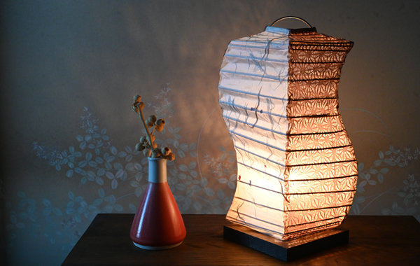 和風テーブルライト 黒雲龍x麻葉唐茶』テーブルライト 和風 おしゃれ