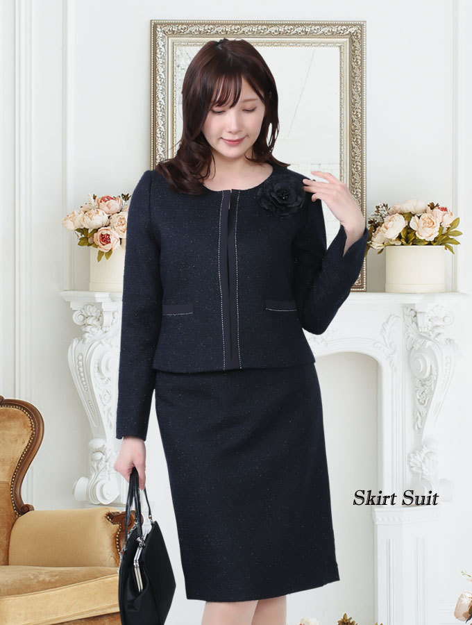 卒業式 スーツ 母 入学式 服装 ママ セレモニースーツ4点セット 