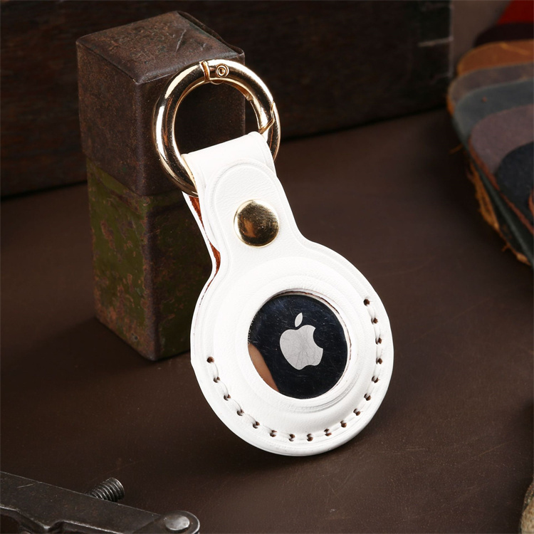 Apple AirTag アップル エアタグ ケース 本革 レザー ケース シンプル airtag用 カバー 保護ケース 衝撃吸収 軽量 キーリング付き