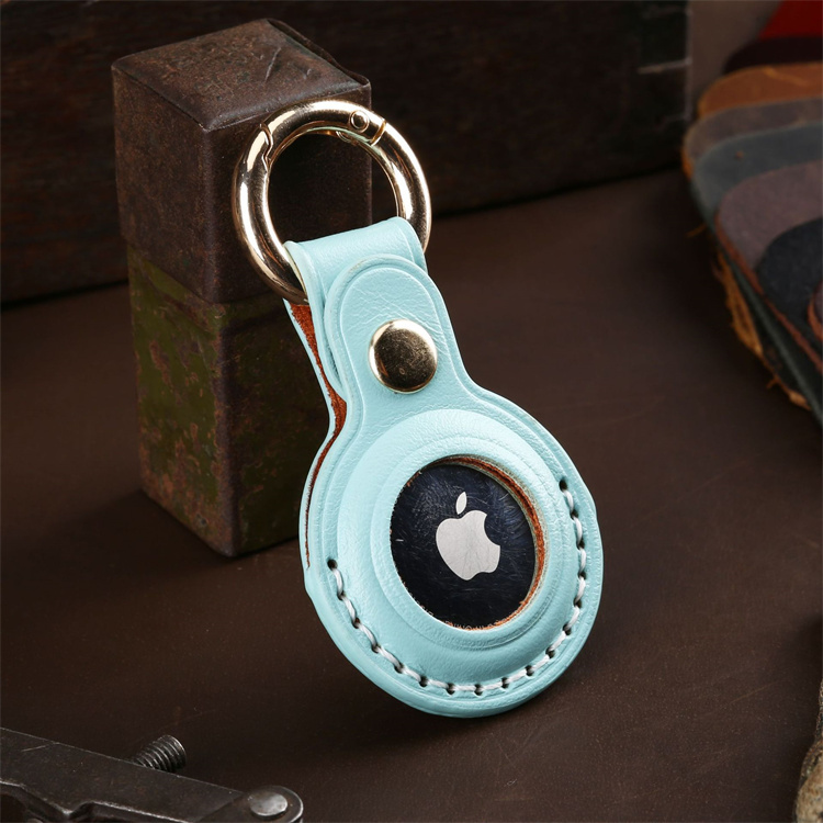 Apple AirTag アップル エアタグ ケース 本革 レザー ケース シンプル airtag用 カバー 保護ケース 衝撃吸収 軽量 キーリング付き