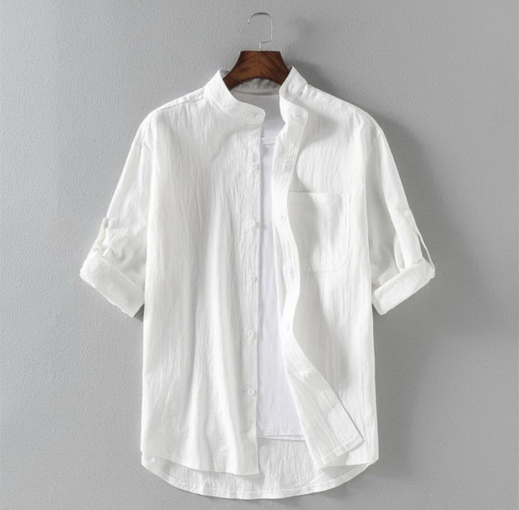 【送料無料】シャツ トップス 白シャツ リネンシャツ カジュアルシャツ メンズ レディース 涼しい ...