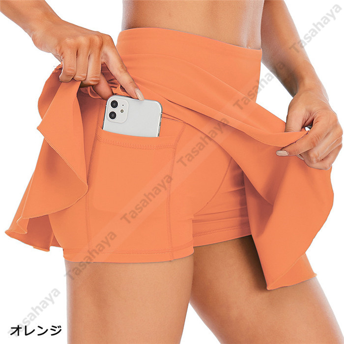 テニススカート レディース スコート ゴルフスカート 通気吸汗速乾 