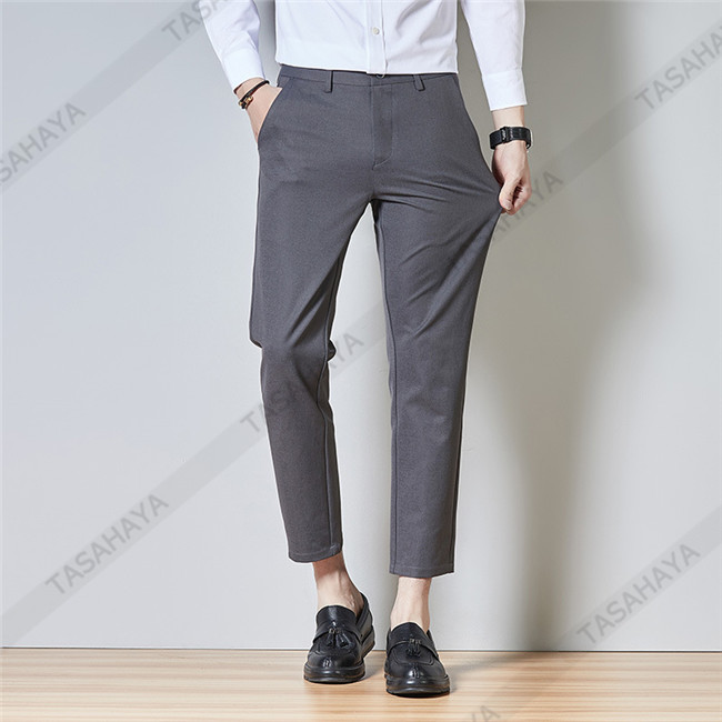 素敵な ボトムス パンツ 男性用 ビジネススラックス 九分丈 スーツパンツ カジュアル スラックス メンズ スーツパンツ 九分丈 パンツ デパードパンツ 微弾性 ビジネス 通勤 仕事着 スリム 薄い手 通気 夏用 Www Threeriversofs Com