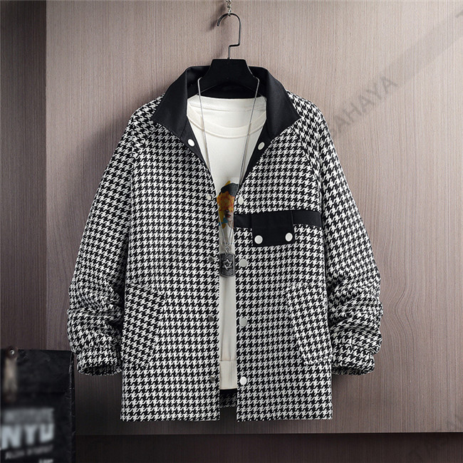 ジャケット メンズ 秋 春 お兄系 ゆったり感 ビッグシルエット 個性的 お洒落 紳士服 スプリングジャケット 千鳥格子柄 春秋ジャケット その他 ジャケット クーポン対象外 Ahmedmostafa Us