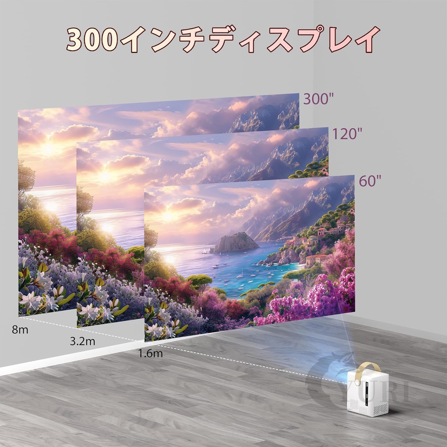 プロジェクター 本体 家庭用 4K対応 android tv搭載 18000LM