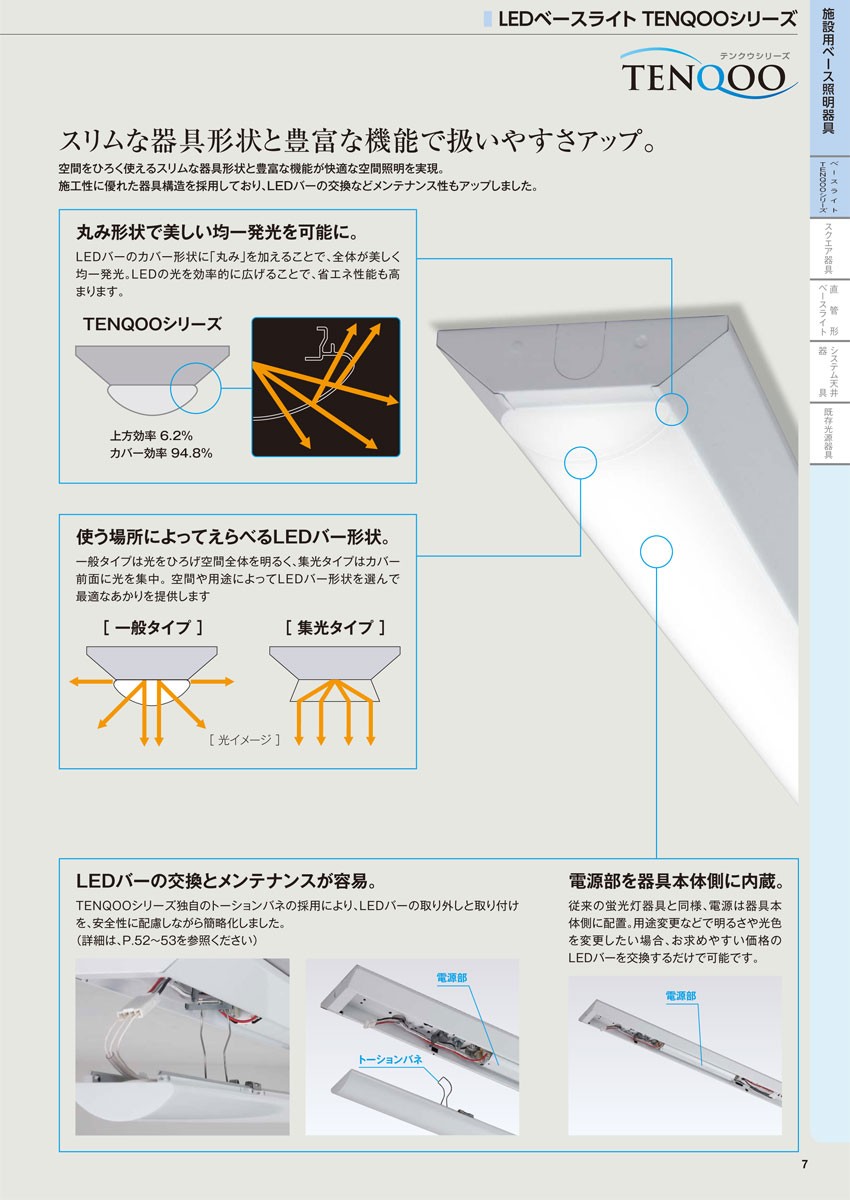 東芝直菅形 LEDベースライト TENQOOシリーズ 20タイプ 埋込形 下面開放