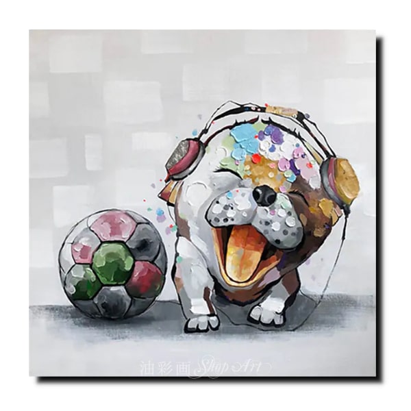 アニマルポップアート 選べるサイズ・デザイン 手書きの油彩画