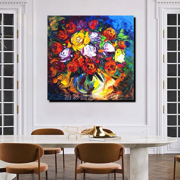 アートパネル インテリア お花 特大 1パネル 花瓶のビビットローズ S