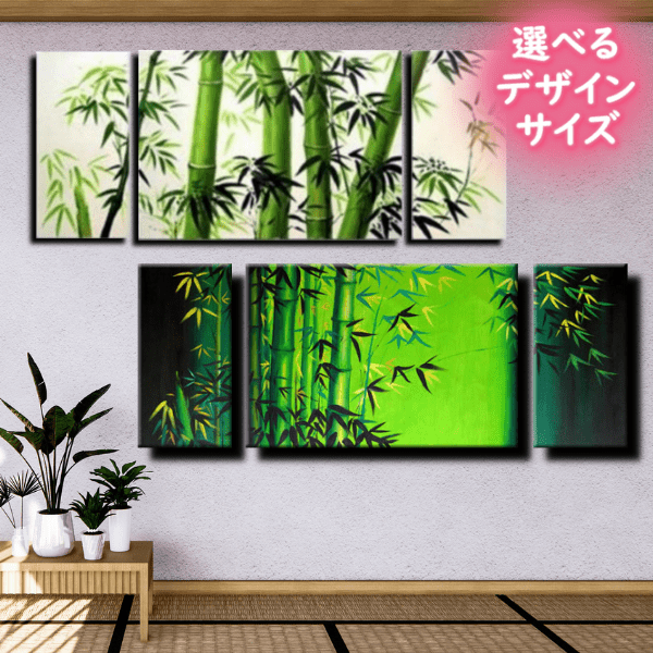 【手描きアート】モダン玄関アート グリーンリーフ 大型キャンバス装飾画 000000003264-07-l.jpg?t=