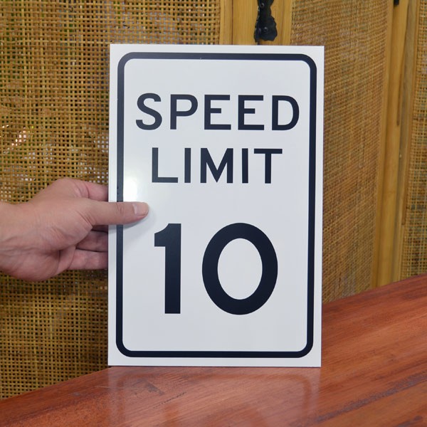 アメリカの道路標識 SPEED LIMIT スピードリミット 片面パネル 幅約