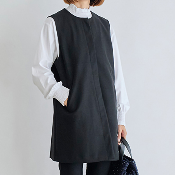 share with Kurihara harumi 栗原はるみ/ウエア/ウールブレンドポンチ