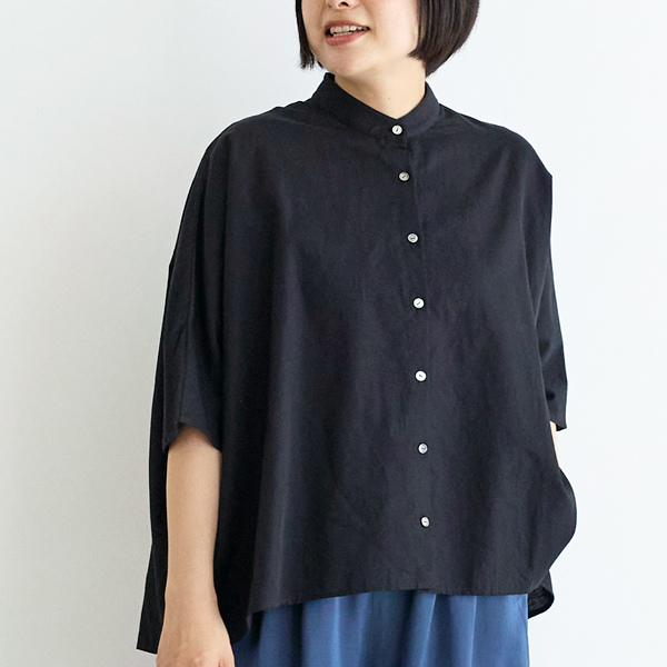 栗原はるみ/売れ筋商品|||ウエア/コットンリネンワイドシャツ コットンリネンワイドシャツ(イエロー)｜トップス｜料理家 栗原