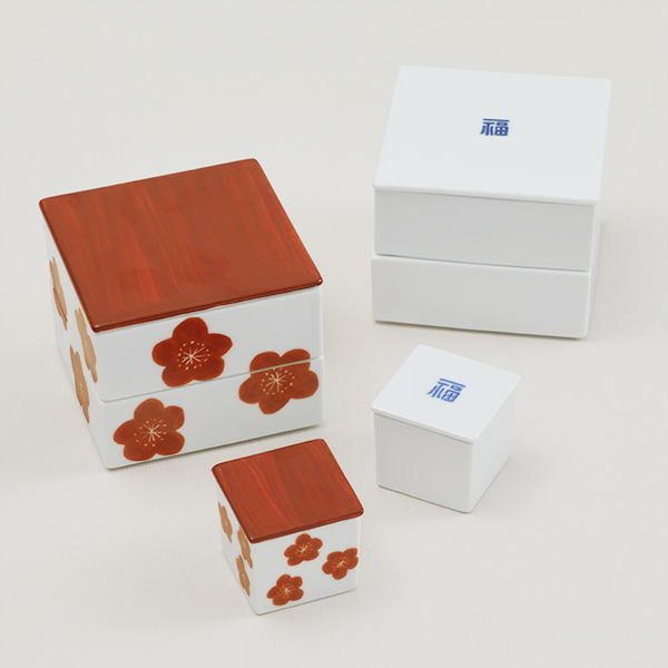 【晴海四方】栗原はるみさん 重箱3段 陶器　蓋物 角小鉢 蓋付き 正方形 晴海四方】栗原はるみさん 重箱3段 陶器 蓋物 角小鉢 蓋付き 正方形