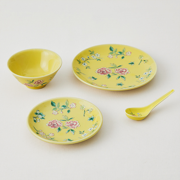 ヨシノヒトシ 花柄蓮華 レンゲ 黄色 【公式通販】