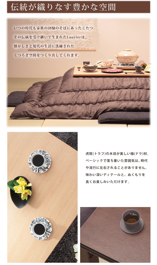 季節 空調こたつ 電気こたつ 高さ4段階調節 折れ脚こたつ フラットローリエ 80×80cm 11100367 11100367 完成の画像