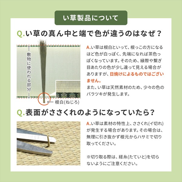 い草 4つ折り 畳マットレス 「鞍馬（くらま）」100×200cm 寝具 マットレス 159059200 4つ折り 畳 くらま い草マ_11
