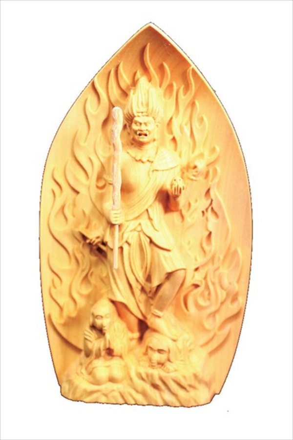 トイレの神様 木彫り 烏枢沙摩明王像 お札 写真付きセット 仏壇 仏具