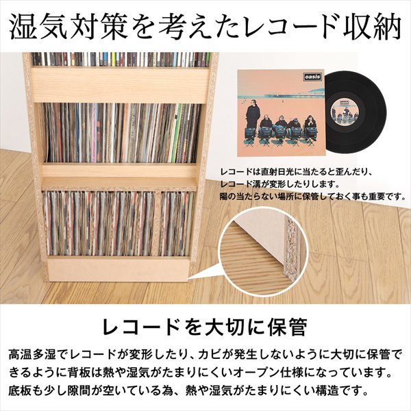 レコードコレクションシェルフ 収納家具 本棚・ラック・カラー