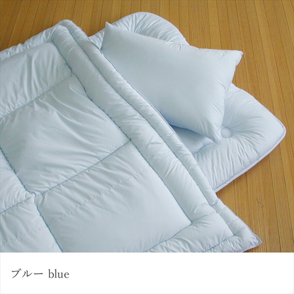 高密度防ダニ生地使用 洗える掛け 敷布団＆枕 シングル 3点セット 寝具 掛け敷布団セット alfain-3set 防ダニ 清潔 新生_4