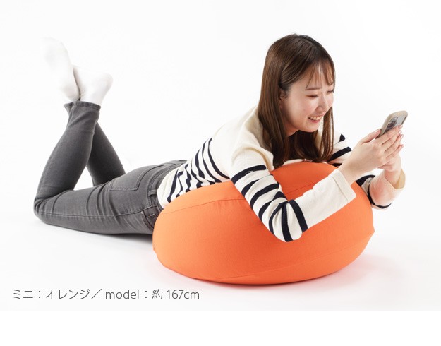 ビーズクッション ピグロミニ 直径55cm ビーズクッション クッション 61500030 ビーズソファ カバーリング 洗える おうちの画像