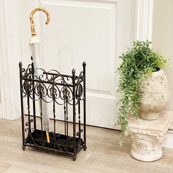 アンティーク調のアイアン傘立て Sサイズ 高さ58cm 玄関家具 傘立て AJ