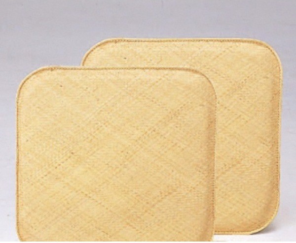 ＼レビューでプレゼント／籐100% 本手織り あじろ編み座布団 2枚組 55cm×55cm クッション 座布団 座布団 角型 手作り ハンドの画像