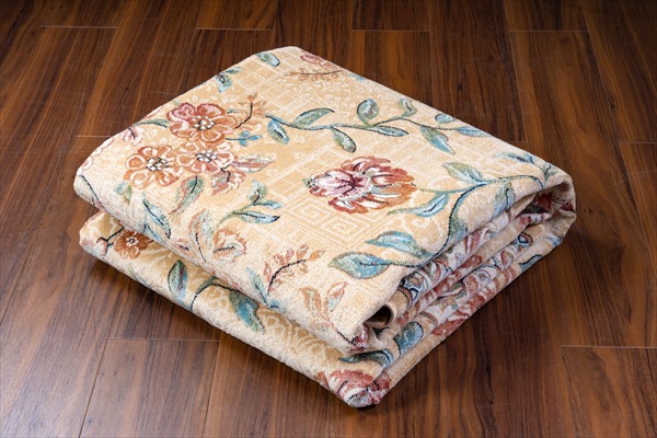 ＼レビューでプレゼント／ベルギー製モケット織 カーペット セリーヌ 195×195cm カーペット マット 畳 マット R140072 グリ_4