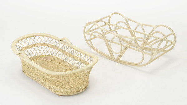籐ヨーラン F214 ベビー用家具 バウンサー ゆりかご 完成品 ラタン 藤