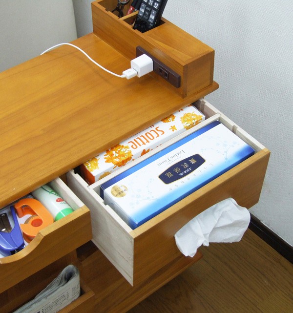 ソファーサイドすっ桐ワゴン サイドテーブル ナイトテーブル 完成品