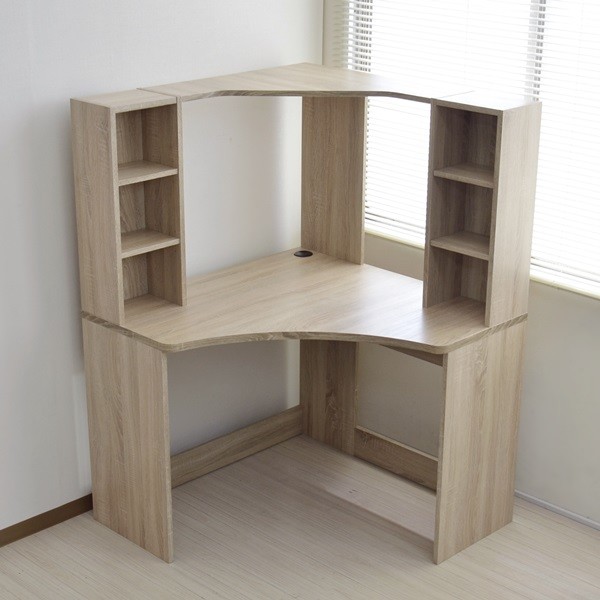 パソコンデスク L字型 コーナー 机 デスク PD011-BR PD011-OAK PC つく