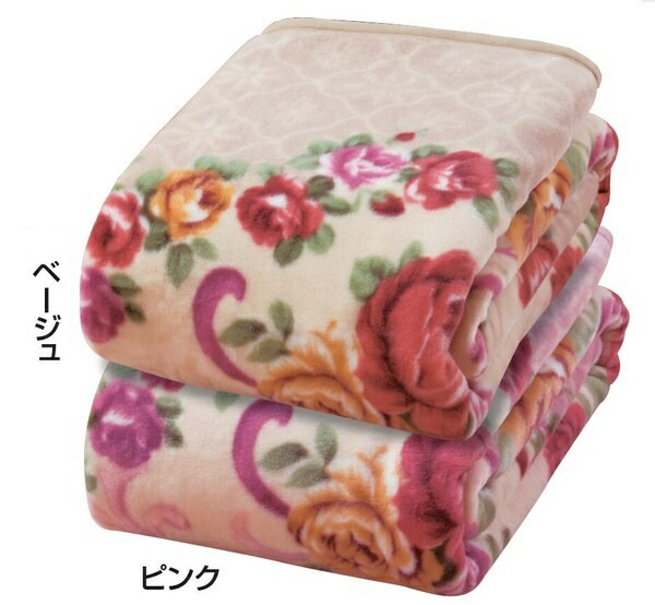 Rosita 花柄 アクリル毛布 140x200 温泉毛布(R) 泉大津産アクリル毛布 1枚 寝具 毛布 ブランケット