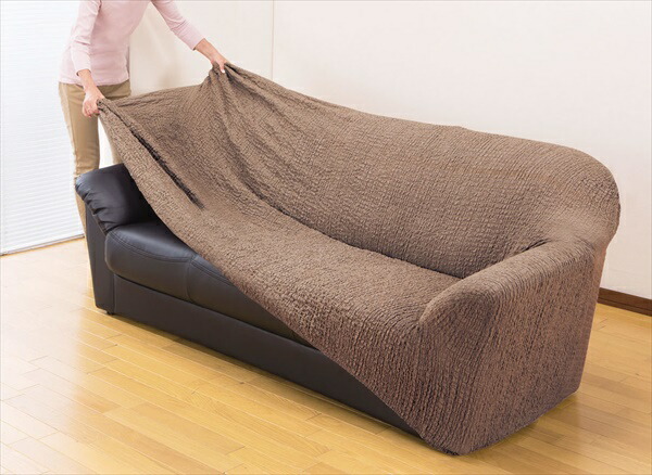 ソファカバー イスカバー タテ ヨコ伸縮式ソファカバー（クレア）右コーナー 5人掛用 6515711 6515712 FL-1144の画像
